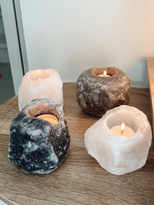 waxinelichthouders in zwart of wit himalayazout