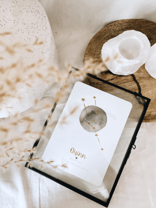 sterrenbeeld kaart met aquarel print