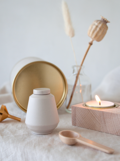 mini urn in kleur zand