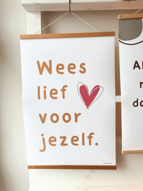 affirmatieposter wees lief voor jezelf