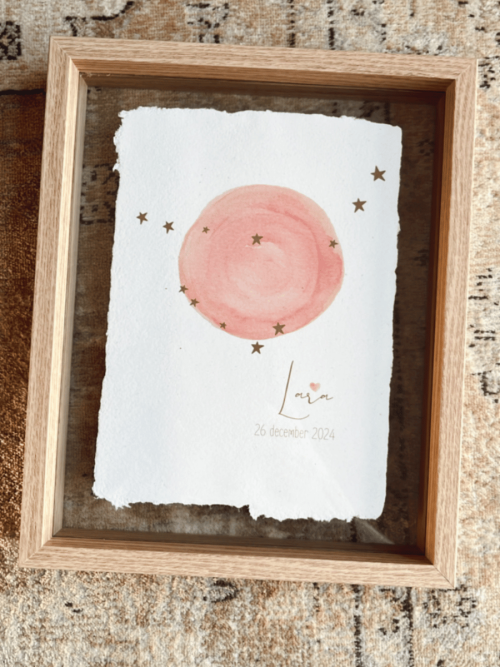 sterrenkindposter op handgeschept papier