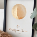 Maanstandposter trouwdag