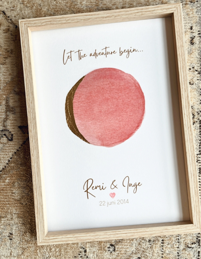 maanstandposter voor een bruiloft