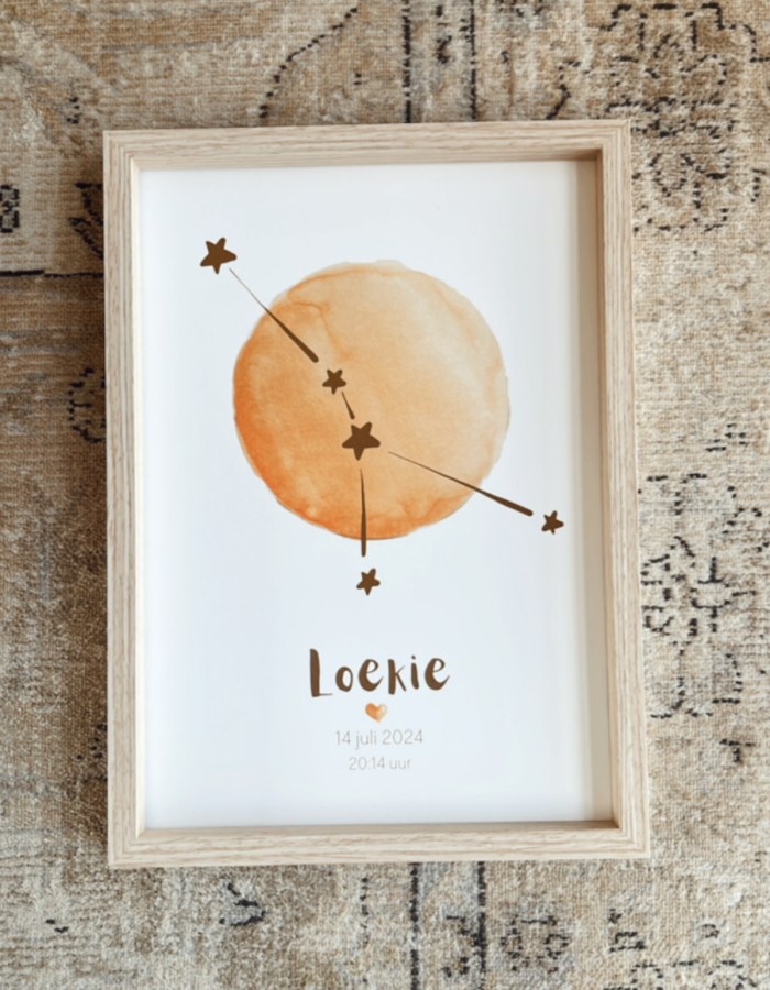 sterrenbeeldposter in aquarelkleur